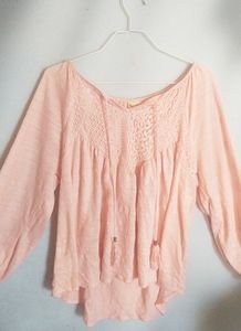 Beautiful designed light peach shirt